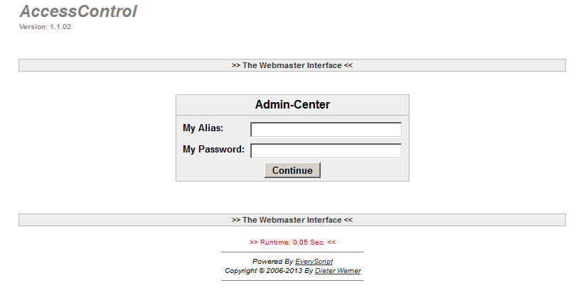 AccessControl Admin Center